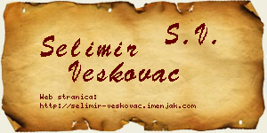 Selimir Veškovac vizit kartica